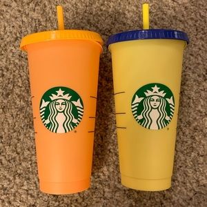 2 Starbucks Color Changing Cups